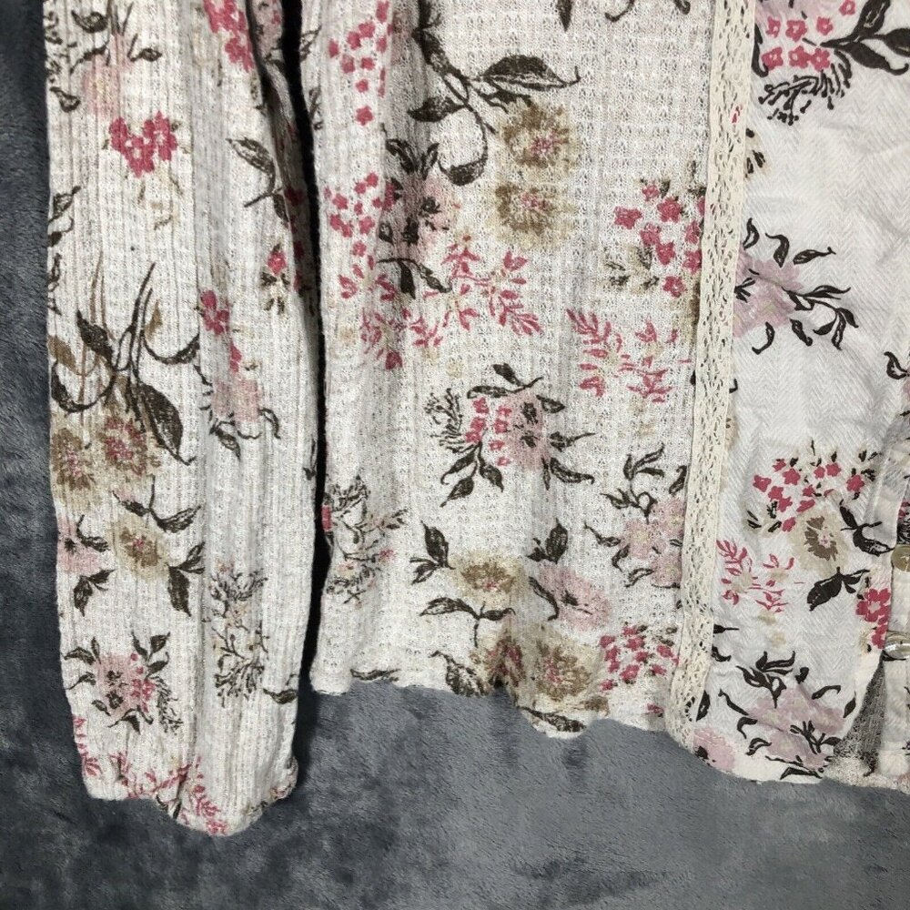 Lucky Brand Women’s Floral Shirt Pearl Buttons Size Small P - Picture 5 of 14